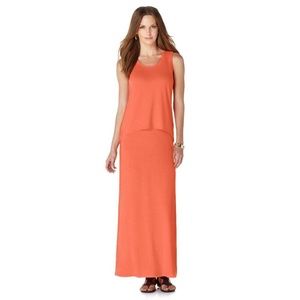 Serena Williams Signature Orange 2 Pc Maxi Dress L
